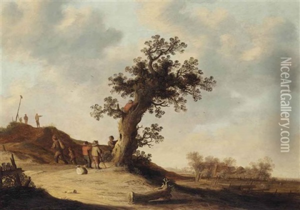 The Nest Robbers Oil Painting - Pieter Van Den Bosch