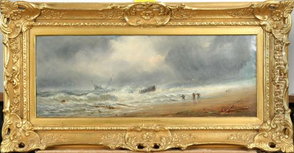 Ships On The Shores Oil Painting - Charles Arthur Lodder Capt.
