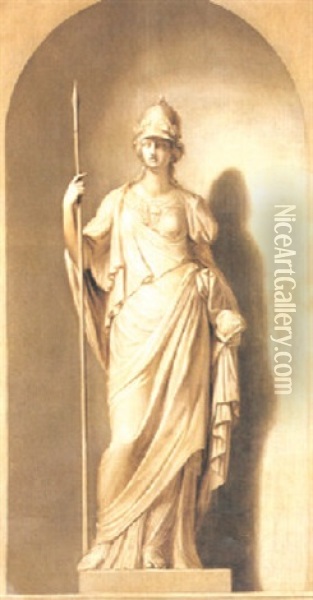 Minerva Oil Painting - Giovanni Battista Cipriani