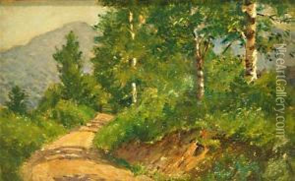 A Country Road Oil Painting - Frank Waller