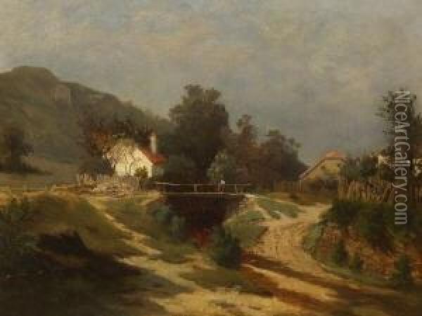 Sommerlandschaft Oil Painting - Adolf Heinrich Lier