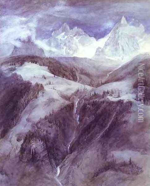 Cascade de la Folie Oil Painting - John Ruskin