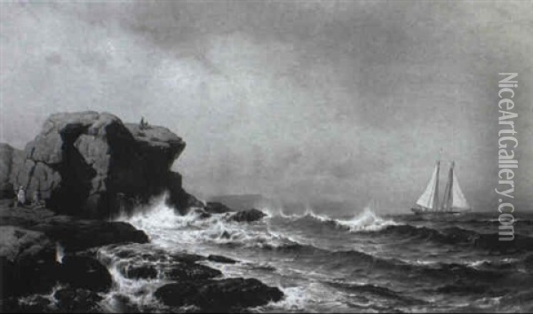Coastal View, Grand Manan Oil Painting - Mauritz Frederick Hendrick de Haas