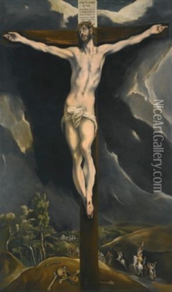 Christ On The Cross Oil Painting -  El Greco