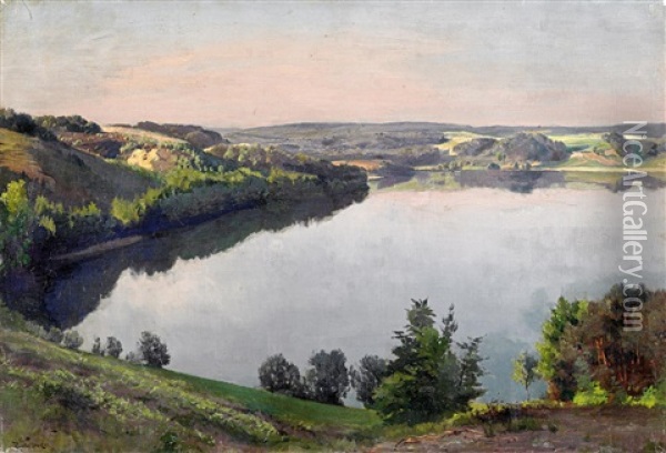 See In Mecklenburg Oil Painting - Joseph Rummelspacher