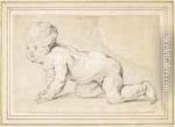 Studie Eines Krabbelnen Putto Oil Painting - Peter Paul Rubens