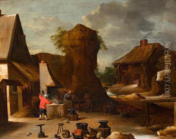 Vista Rural Oil Painting - David The Younger Teniers