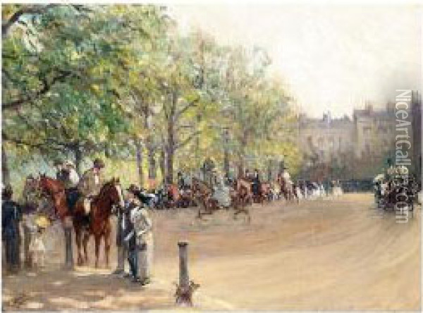 In The Park Oil Painting - Albert Ludovici