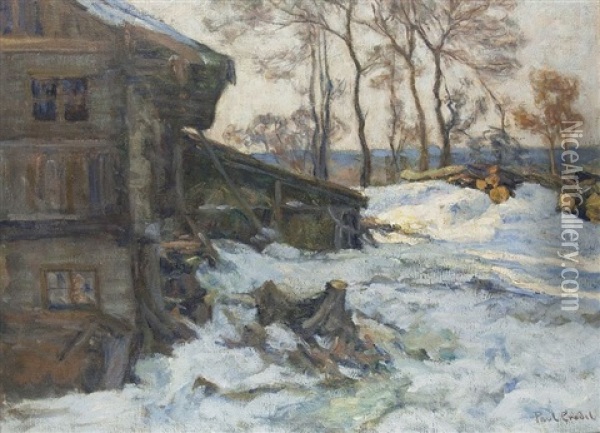 Winterlandschaft Bei Munchen Oil Painting - Paul Eduard Crodel