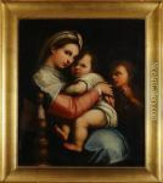 Madonnadella Sedia Oil Painting - Raphael (Raffaello Sanzio of Urbino)