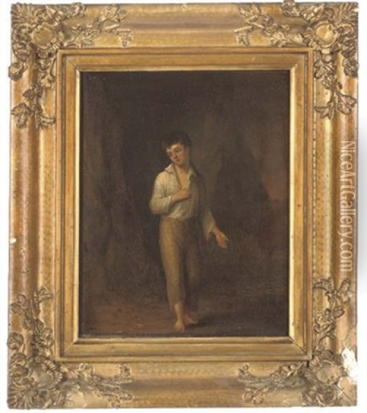 A Young Urchin Oil Painting - William Moore Sr.
