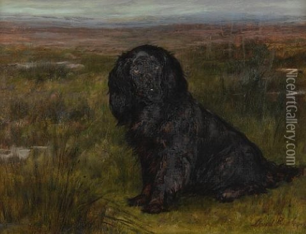 Smut In A Moorland Landscape Oil Painting - Maud Earl