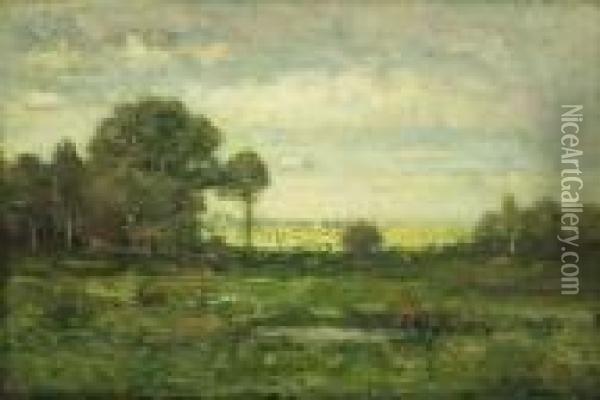 Summer Landscape Oil Painting - Dwight William Tryon