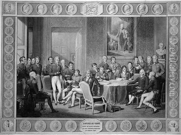Congress of Vienna Oil Painting - Jean-Baptiste Isabey