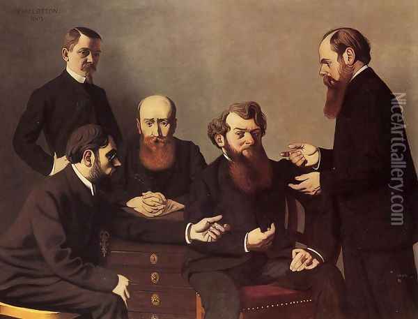 The Five Painters Oil Painting - Felix Edouard Vallotton