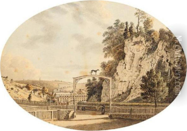 View At Cromford, Derbyshire Oil Painting - Paul Sandby