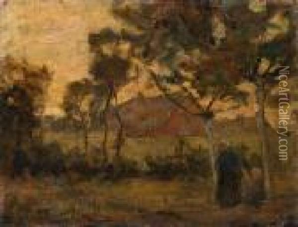 Figures In The Countryside Oil Painting - Jozef Israels