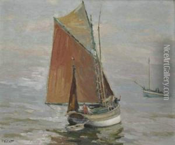 Segelboote Auf See Oil Painting - Henry Emile Vollet