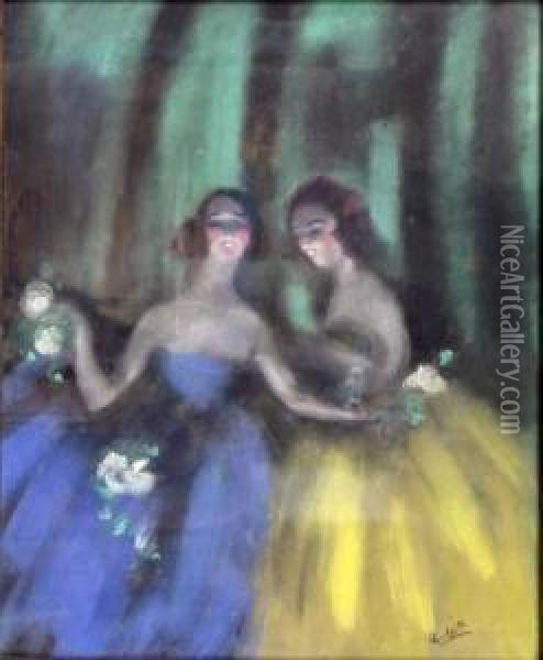 Deux Danseuses Oil Painting - Charles F. Girard Gir