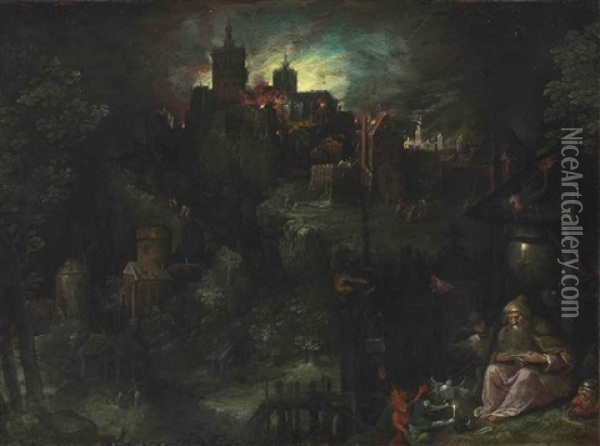 The Temptation Of Saint Anthony Oil Painting - Frans Francken III
