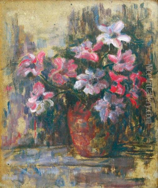 Bouquet D'anemones Oil Painting - Olga Boznanska