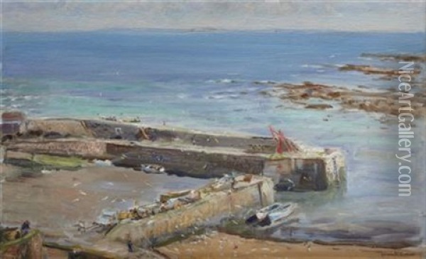 Crail Harbour Oil Painting - William Arthur Carrick