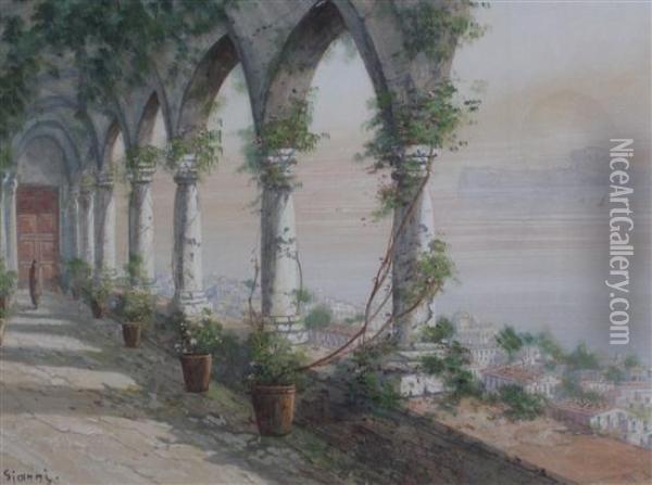 Monastery, Monte Casino Oil Painting - Gianni