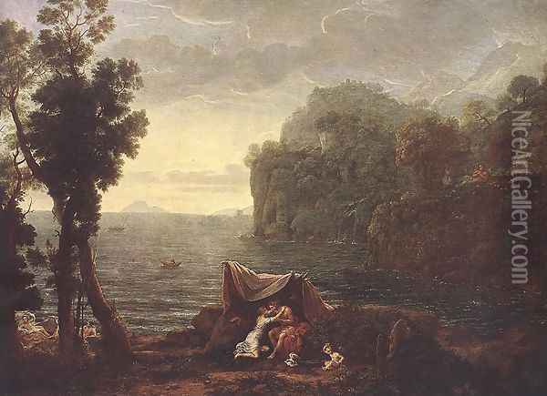 Landscape with Acis and Galathe 1657 Oil Painting - Claude Lorrain (Gellee)