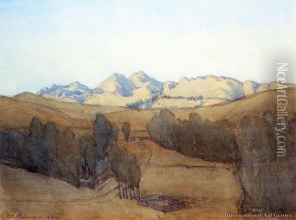 North Canterbury Landscape Oil Painting - Dorothy Kate Richmond