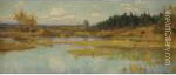 Marsh Landscape Oil Painting - Vasily Polenov