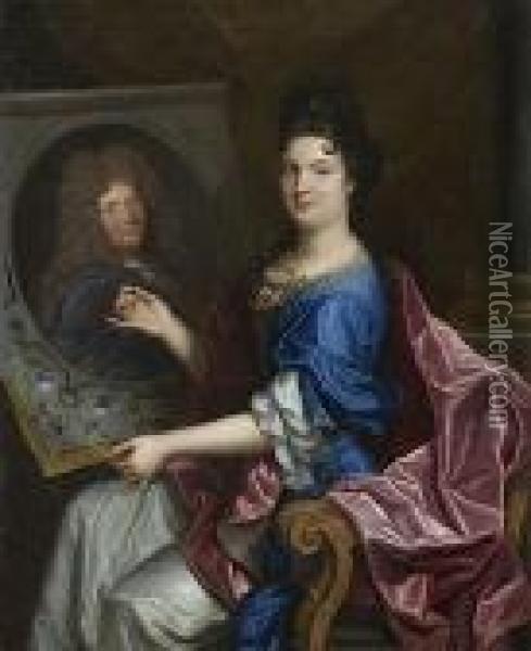 Portrait D'une Dame De Qualite Et De Son Epoux Oil Painting - Francois de Troy