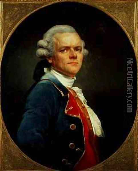 Self Portrait as a Naval Officer Oil Painting - Joseph Ducreux