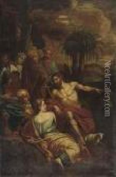 Saint John The Baptist Preaching Oil Painting - Pier Francesco Mola