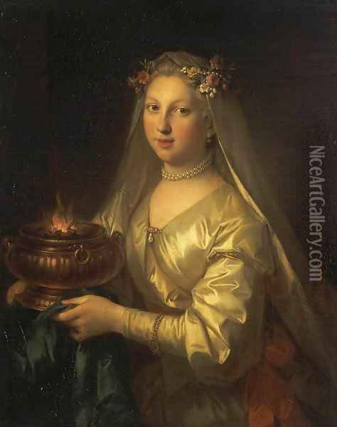 Vestal Virgin Oil Painting - Jean Raoux
