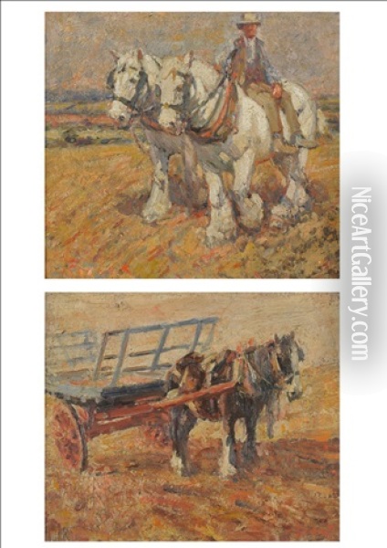 Over The Fields Oil Painting - Harry Fidler