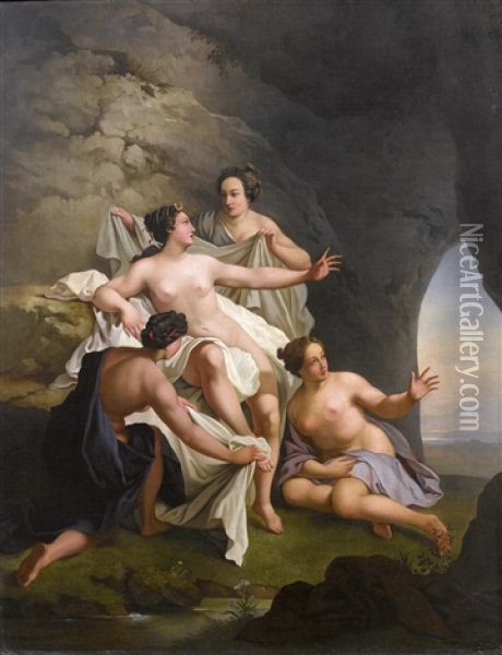 Diana Und Die Nymphen Oil Painting - Rudolf Von Bohr
