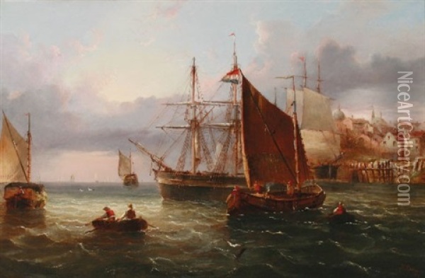 Harbor View Oil Painting - Henry Redmore