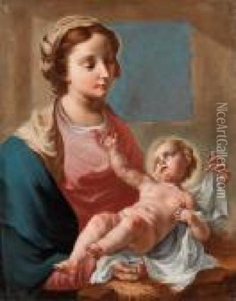 Madonna Col Bambino Oil Painting - Giuseppe Angeli