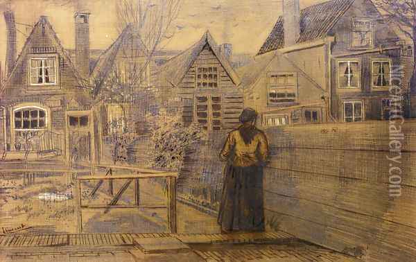 Sien's Mother's House Seen from the Backyard Oil Painting - Vincent Van Gogh