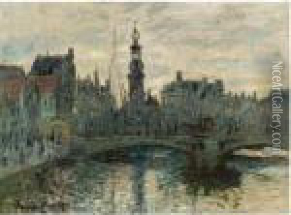 Le Binnen-amstel, Amsterdam Oil Painting - Claude Oscar Monet