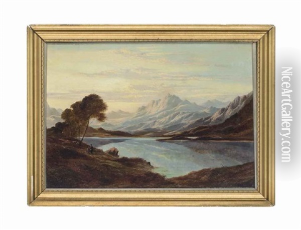 Morning Over The Loch Oil Painting - Charles Leslie