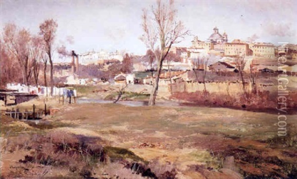 Vista De Madrid Oil Painting - Jose Lupianez y Carrasco
