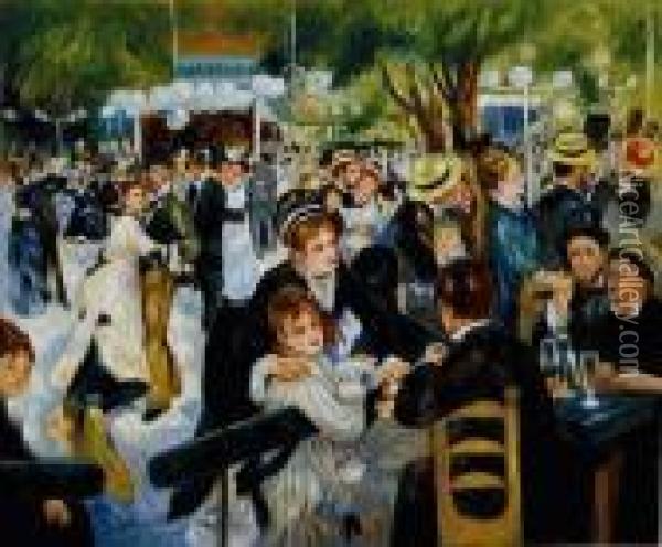 Ball At The Moulin De La Galette Oil Painting - Pierre Auguste Renoir