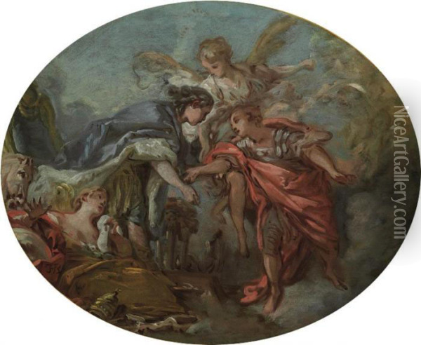 An Allegory Oil Painting - Francois Boucher