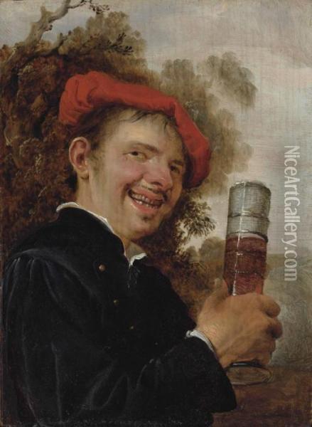 An Allegory Of Taste: A Man Oil Painting - Petrus Staverenus