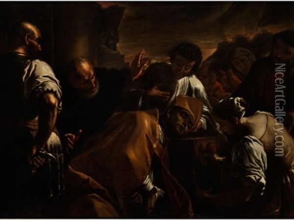 Martyrium Des Heiligen Januarius Oil Painting - Mattia Preti