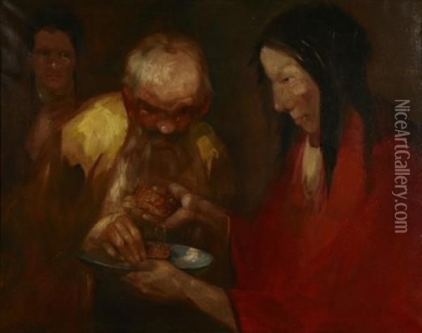 Samson And The Honey Comb Oil Painting - Han Van Meegeren
