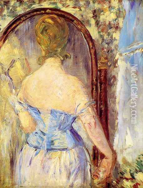 Before the Mirror Oil Painting - Edouard Manet