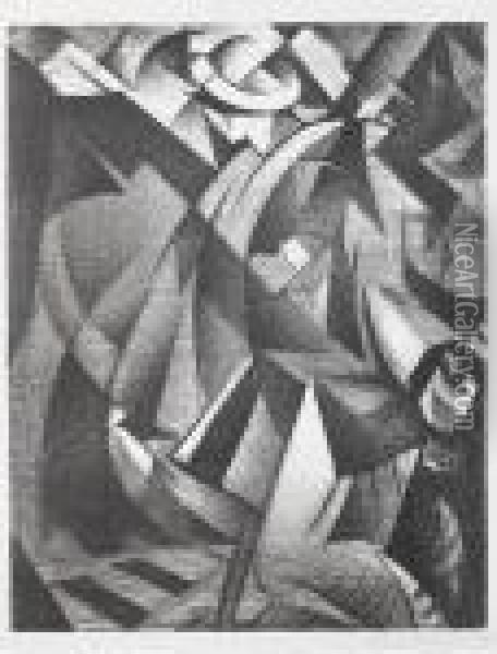 Bomber (leicester Galleries 31) Oil Painting - Christopher R. Wynne Nevinson