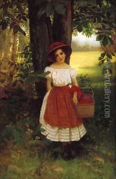 The Berry Picker 1864 Oil Painting - John George Brown